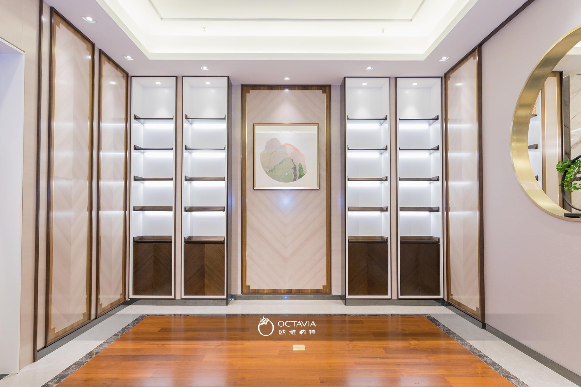 茶室--中式-雕花--護墻---歐雅納特-(6)